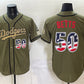Los Angeles Dodgers #50 Mookie Betts Olive 2026 Armed Forces Day 250 Fourth of July Stitched Baseball Jersey