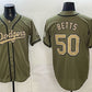 Los Angeles Dodgers #50 Mookie Betts Olive 2026 Armed Forces Day Stitched Jersey 2