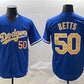 Los Angeles Dodgers #50 Mookie Betts Royal 2025 Gold Collection Limited Stitched Baseball Jersey