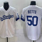 Los Angeles Dodgers #50 Mookie Betts White City Connect Cool Base Stitched Baseball Jersey