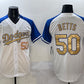 Los Angeles Dodgers #50 Mookie Betts White Royal Gold 2024 World Series Champions Vapor Limited Stitched Baseball Jersey