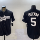 Los Angeles Dodgers #5 Freddie Freeman Black Cool Base Stitched Baseball Jerseys