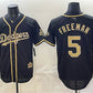 Los Angeles Dodgers #5 Freddie Freeman Black Military Appreciation Game Day Stitched Baseball Jersey