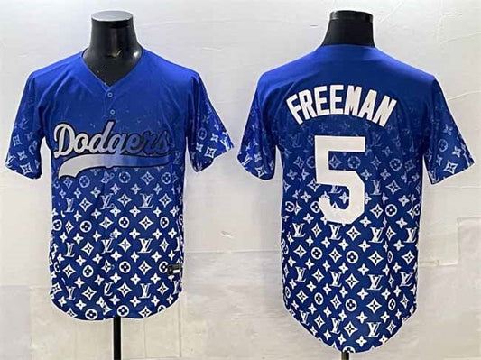 Los Angeles Dodgers #5 Freddie Freeman Blue Limited Stitched Baseball Jersey