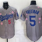 Los Angeles Dodgers #5 Freddie Freeman Grey 2025 Tokyo Series Limited Stitched Jersey