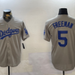 Los Angeles Dodgers #5 Freddie Freeman Grey Cool Base Stitched Baseball Jersey