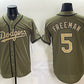 Los Angeles Dodgers #5 Freddie Freeman Olive 2026 Armed Forces Day Stitched Jersey