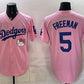 Los Angeles Dodgers #5 Freddie Freeman Pink 2025 Hello Kitty Vapor Limited Stitched Jersey