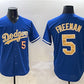 Los Angeles Dodgers #5 Freddie Freeman Royal 2025 Gold Collection Limited Stitched Baseball Jersey