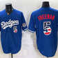 Los Angeles Dodgers #5 Freddie Freeman Royal 250 Fourth of July Stitched Baseball Jersey