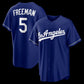 Los Angeles Dodgers #5 Freddie Freeman Royal Alternate Replica Stitched Baseball Jersey