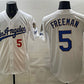 Los Angeles Dodgers #5 Freddie Freeman White 2026 Gold Collection 9x & B2B Champs Patch Stitched Baseball Jersey