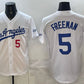 Los Angeles Dodgers #5 Freddie Freeman White Alternate Stadium Stitched Baseball Jersey