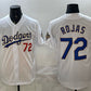 Los Angeles Dodgers #72 Miguel Rojas White 2026 Gold Collection Stadium Stitched Baseball Jersey