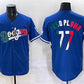 Los Angeles Dodgers #77 Peso Pluma Blue Mexico Stitched Baseball Jerseys