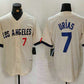 Los Angeles Dodgers #7 Julio Urias Number Cream 2024 City Connect Limited Stitched Baseball Jerseys
