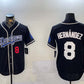 Los Angeles Dodgers #8 Enrique Hernández Black Cool Base Stitched Baseball Jerseys