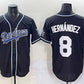 Los Angeles Dodgers #8 Enrique Hernández Black Fashion Stitched Baseball Jersey