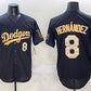 Los Angeles Dodgers #8 Enrique Hernandez Black Gold Limited Stitched Baseball Jersey