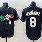 Los Angeles Dodgers #8 Enrique Hernandez Black Mexico Flag Limited Stitched Baseball Jersey