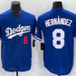 Los Angeles Dodgers #8 Enrique Hernández Blue Flex Base Stitched Baseball Jersey