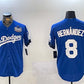 Los Angeles Dodgers #8 Enrique Hernández Royal 2024 World Series City Connect Cool Base Stitched Baseball Jersey