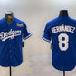 Los Angeles Dodgers #8 Enrique Hernández Royal 2024 World Series Cool Base Stitched Baseball Jersey