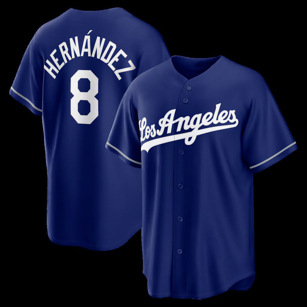 Los Angeles Dodgers #8 Enrique Hernández Royal Alternate Replica Stitched Baseball Jersey