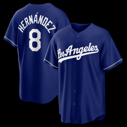 Los Angeles Dodgers #8 Enrique Hernández Royal Alternate Replica Stitched Baseball Jersey
