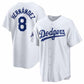 Los Angeles Dodgers #8 Enrique Hernandez White 2025 World Series Champions Stitched Baseball Jersey