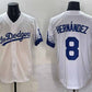 Los Angeles Dodgers #8 Enrique Hernández White City Connect Cool Base Stitched Baseball Jersey