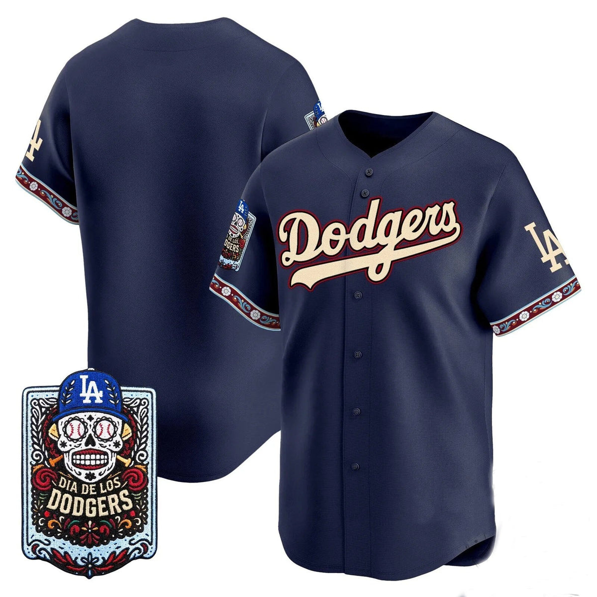 Los Angeles Dodgers x Dia De Los Muertos Navy 2026 Baseball Jersey