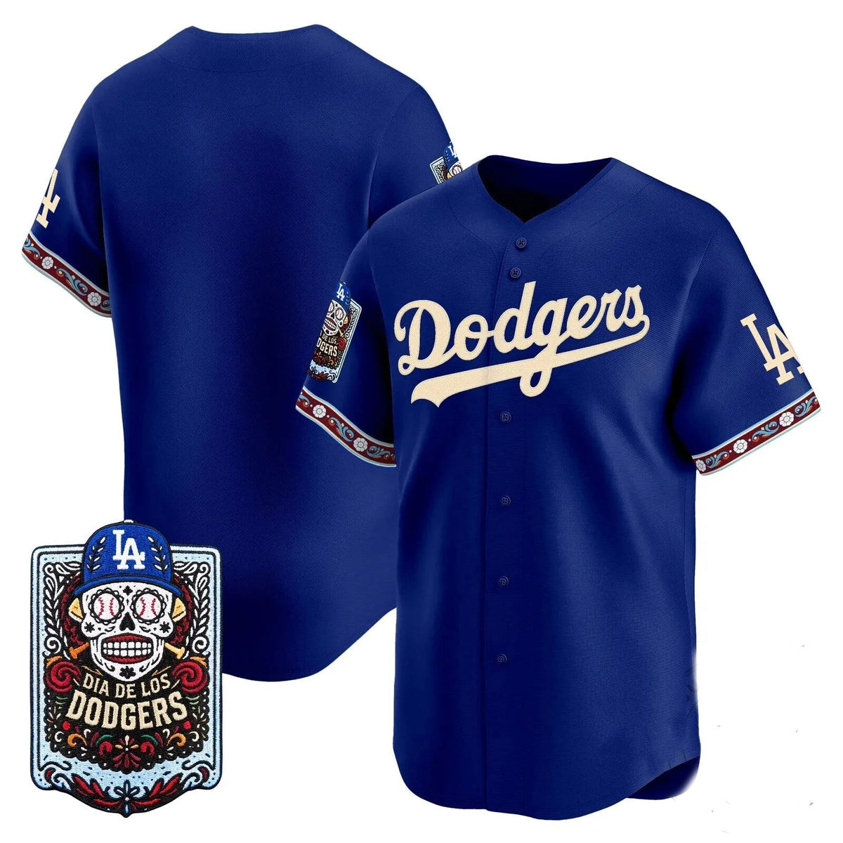 Los Angeles Dodgers x Dia De Los Muertos Royal 2026 Baseball Jersey