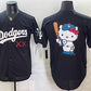 Los Angeles Dodgers x KAWS Team Big Logo Black Vapor Premier Limited Stitched Baseball Jersey