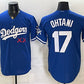 Los Angeles Dodgers x KAWS #17 Shohei Ohtani Royal Vapor Premier Limited Stitched Baseball Jersey