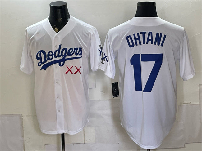 Los Angeles Dodgers x KAWS #17 Shohei Ohtani White Vapor Premier Limited Stitched Baseball Jersey