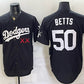 Los Angeles Dodgers x KAWS #50 Mookie Betts Black Vapor Premier Limited Stitched Baseball Jersey