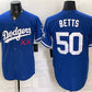 Los Angeles Dodgers x KAWS #50 Mookie Betts Royal Vapor Premier Limited Stitched Baseball Jersey