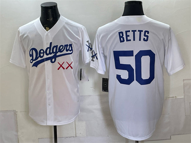 Los Angeles Dodgers x KAWS #50 Mookie Betts White Vapor Premier Limited Stitched Baseball Jersey