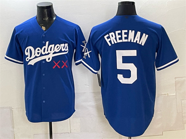 Los Angeles Dodgers x KAWS #5 Freddie Freeman Royal Vapor Premier Limited Stitched Baseball Jersey