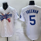 Los Angeles Dodgers x One Piece #5 Freddie Freeman White Vapor Premier Limited Stitched Baseball Jersey