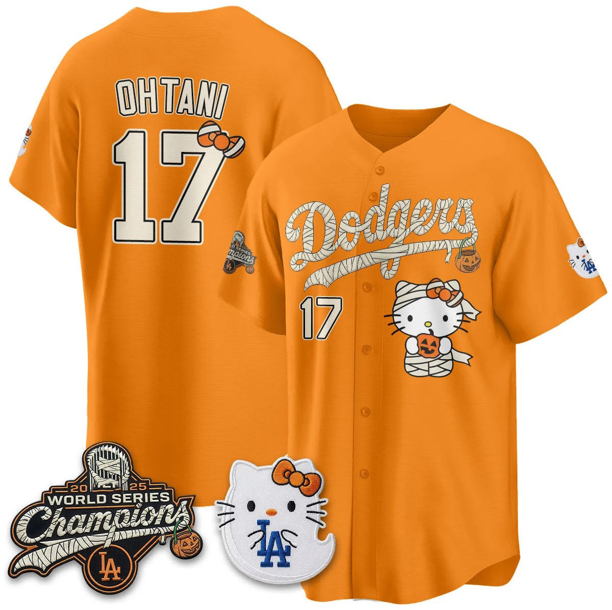 Los Angeles Dodgers #17 Shohei Ohtani Orange Puhics Halloween 2026 Vapor V2 Stitched Jersey
