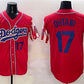 Los Angeles Dodgers #17 Shohei Ohtani Red Limited Stitched Baseball Jersey