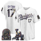 Los Angeles Dodgers #17 Shohei Ohtani Gray Puhics Nightmare Halloween Edition Jersey