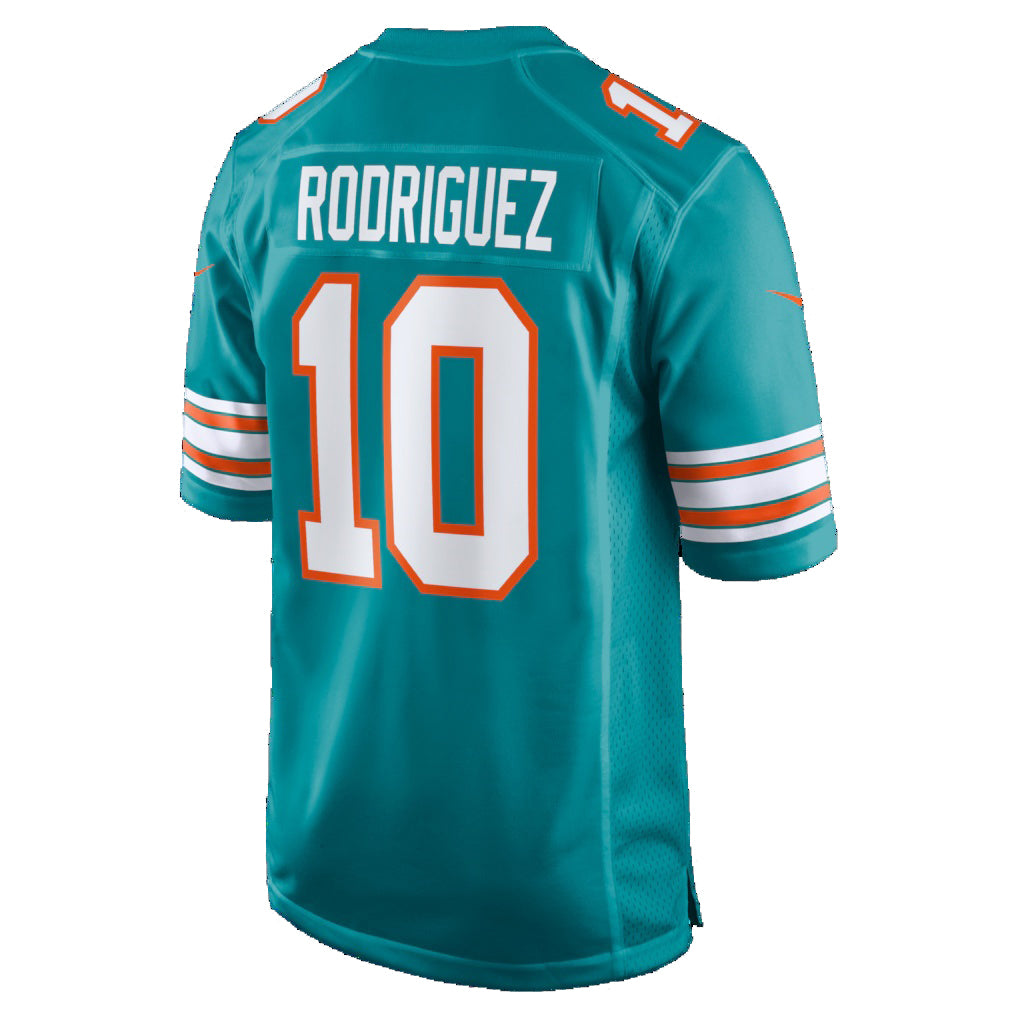 M.Dolphins #10 Jacob Rodriguez Aqua Alternate Game Stitched American Football Jerseys
