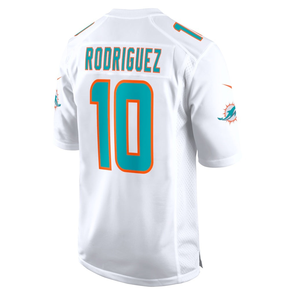M.Dolphins #10 Jacob Rodriguez White Game Stitched American Football Jerseys