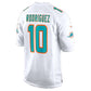 M.Dolphins #10 Jacob Rodriguez White Game Football Jersey