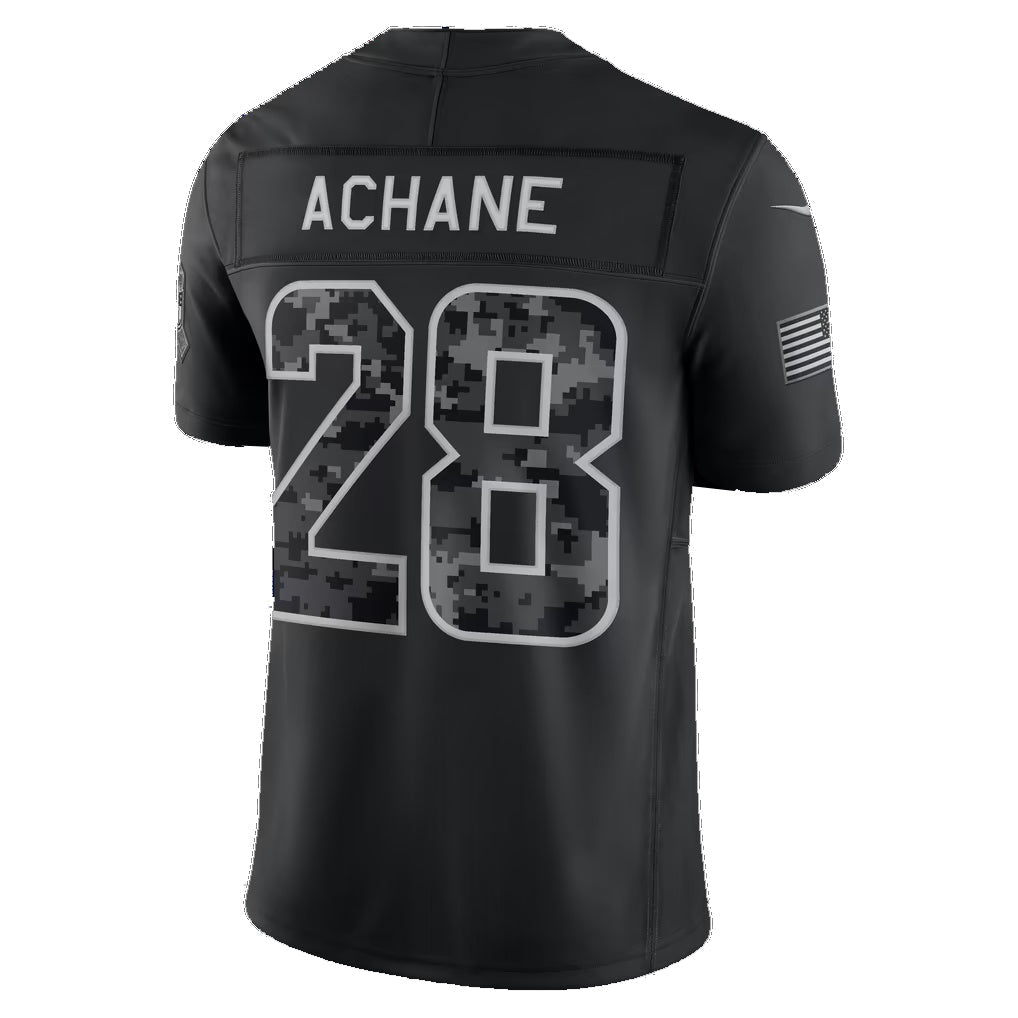 M.Dolphins #28 De¡¯Von Achane Black 2026 Salute to Service Stitched Limited Football Jersey