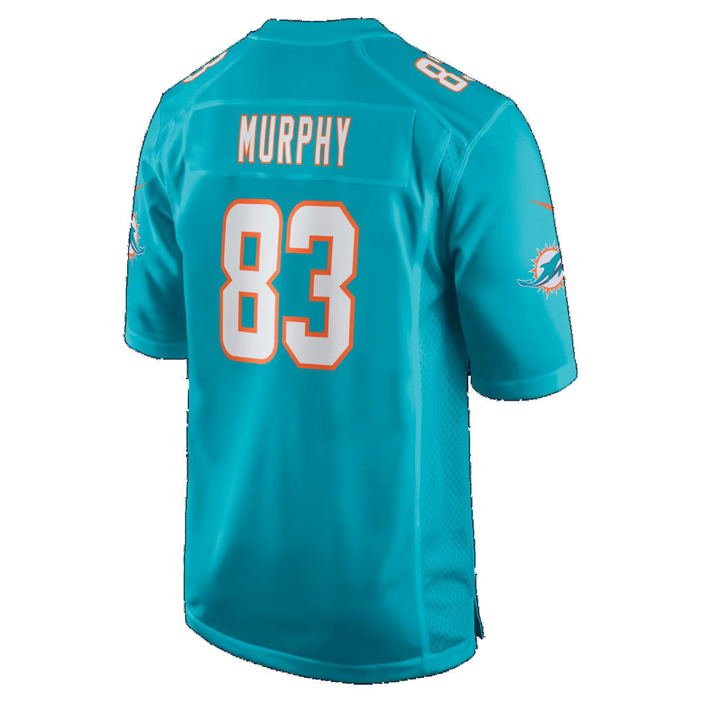 M.Dolphins #83 Caleb Murphy Aqua Team Game Football Jersey