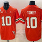 M.Hurricanes #10 Malachi Toney Orange F.U.S.E. Fiesta Bowl Champions & Florida Patch Stitched Football American College Jerseys
